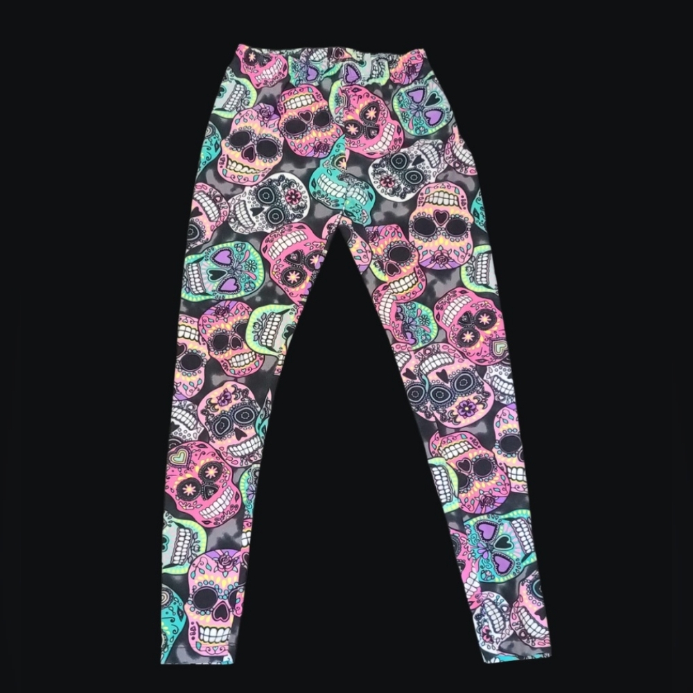 Womens Skull Leggings Sz s